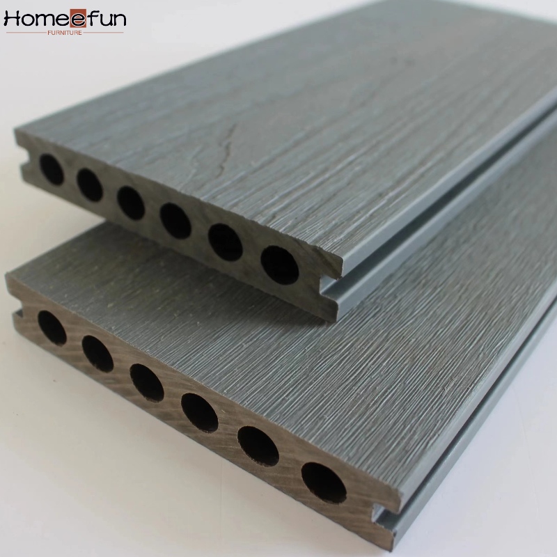 2022 uusi 3D WPC Decking Wood Plastic Composite PE Ulkoilma ontto kiinteä Decking Lattiat Antiseptinen