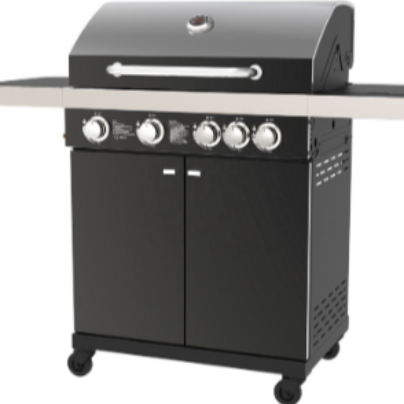 Kuuma myynti Puutarha Kaasu BBQ Grilli OEM Kaasu ja Hiili BBQ Grilli Kaappipyörillä Ruostumaton teräs Kaasu Grilli Grilli